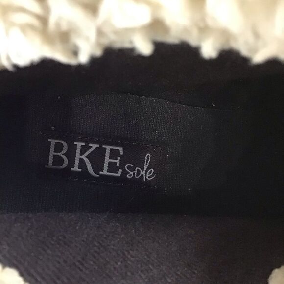 bke Sole ankle boots lace up wedge plateform faux fur tan size 10 fall booties - Picture 9 of 16